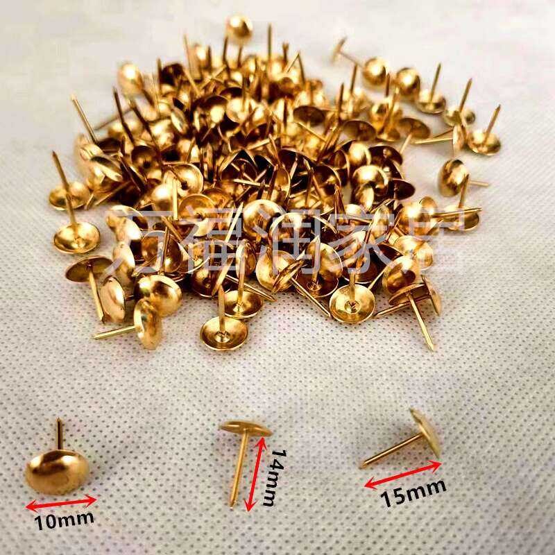 Large Round Head Copper Exquisite Golden Yellow Sofa Push Soft Hard ...