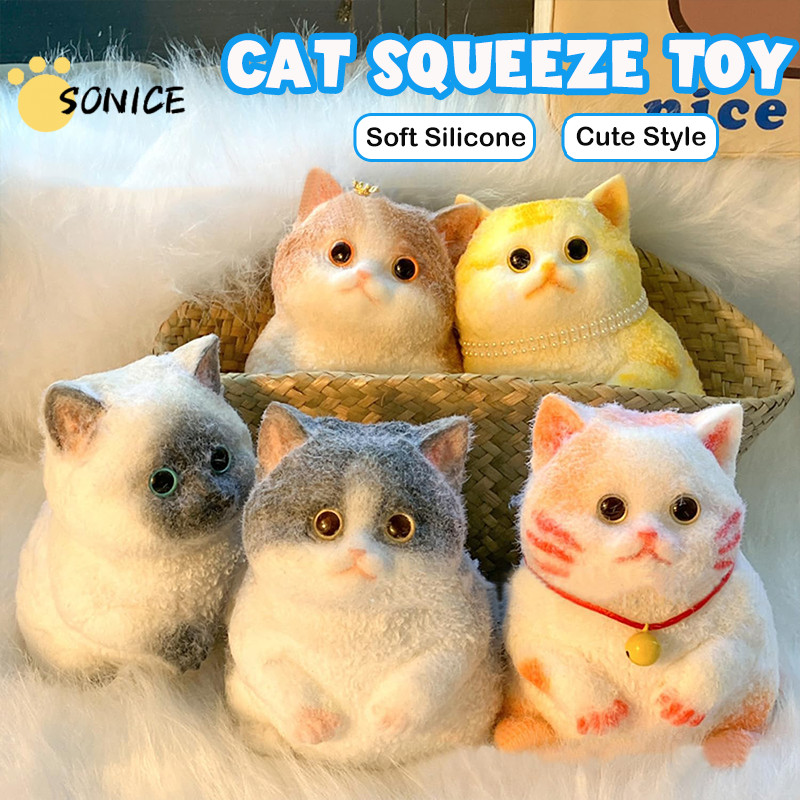 Cute DIY Squeeze Toy Cute Chubby Cat Doll Figurine Cat Fidget Toy