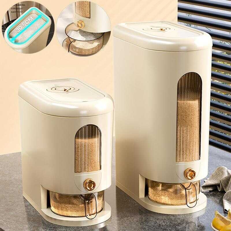 Transform Your Kitchen With The Visual Measurement Rice Bin | Premium ...