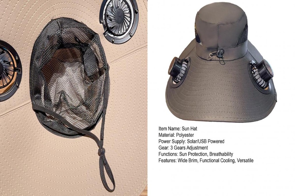 Solar Fan Hat Solar Powered Fan Cap Men's Sun Hat with Built-in Fan for ...