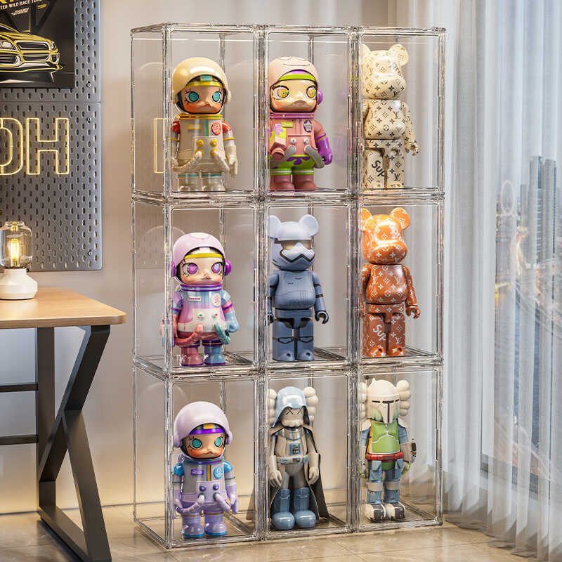 Stand Labubu Transparent Display Cabinet Pop Mart Plush 1 Storage Rack ...