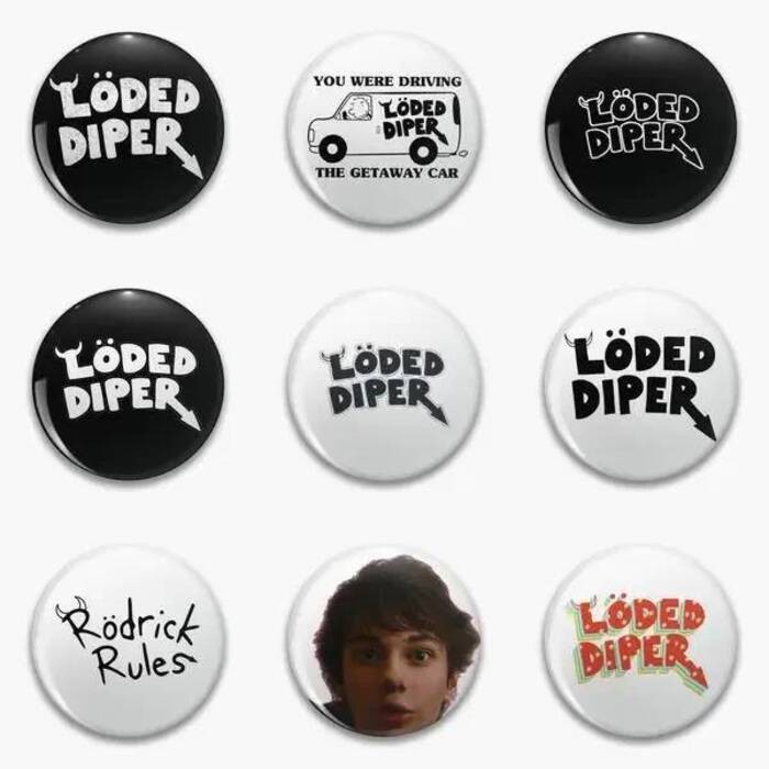 Loded Diper Diaper Rodrick Heffley Car Soft Button Pin Customizable ...