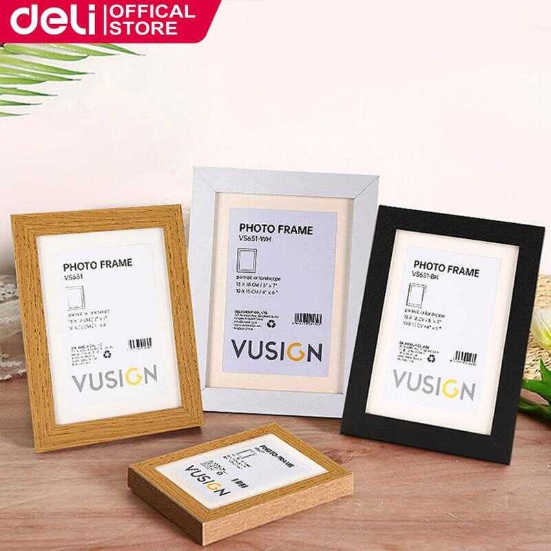 Deli Wooden Picture Frame Tabletop Wall Hanging 4R/5R/6R/A4 Photo For ...