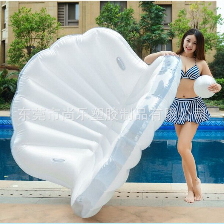 Thickened PVC Inflatable Scallop Float Row Swimming Pool Adult Floating ...