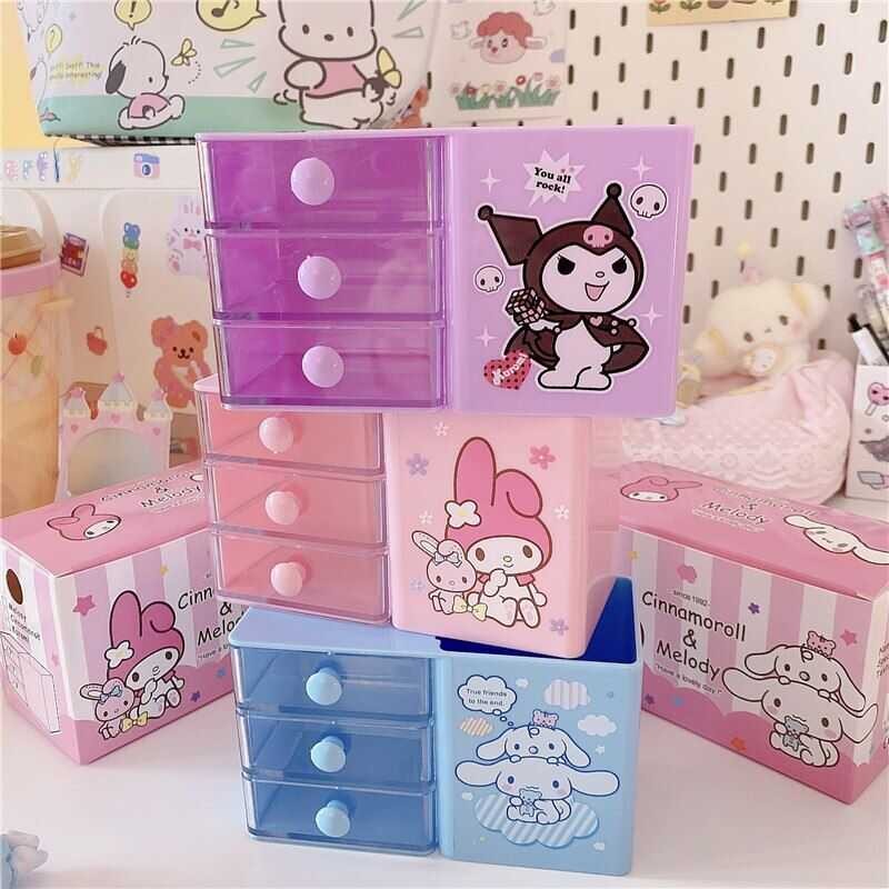 Sanrioed My Melody Cinnamoroll Kuromi Anime Storage Kawaii Pen Holder ...