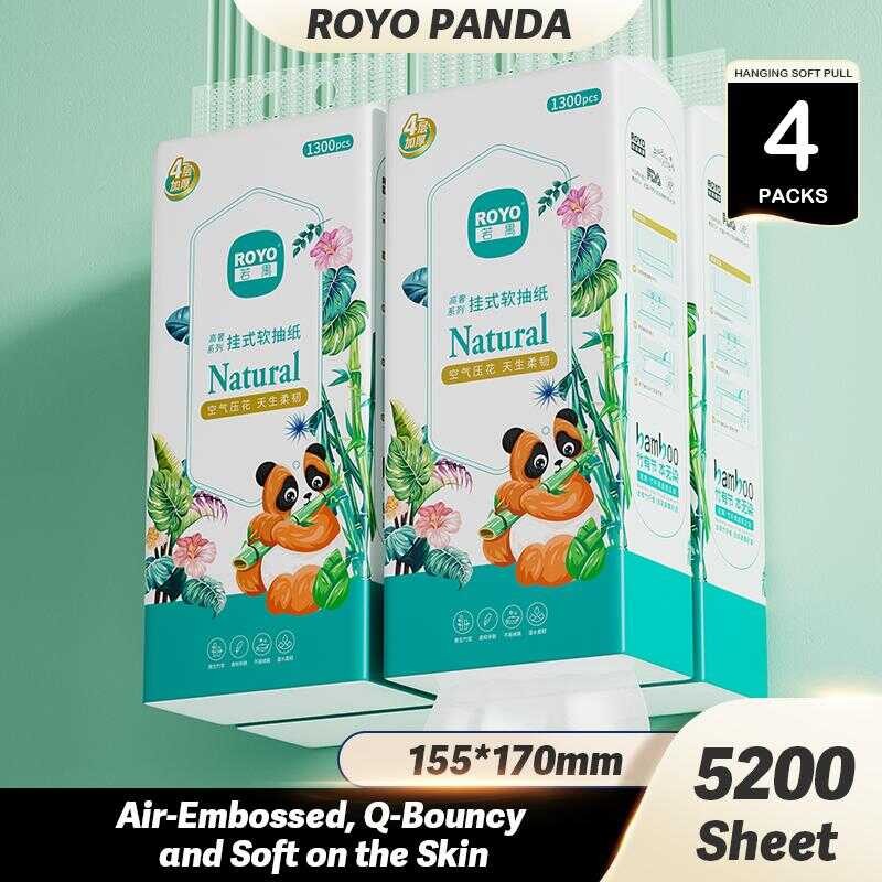 Ff4 【Buy 1 TAKE 3】Royopanda Hanging Facial Tissues – 4 Packs, 4-Ply ...