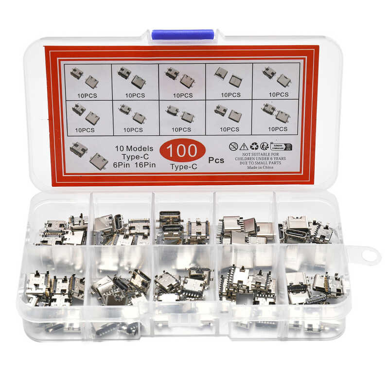 100PCS 10 Specifications TYPE-C Female USB Direct Plug SMD Socket USB-3 ...