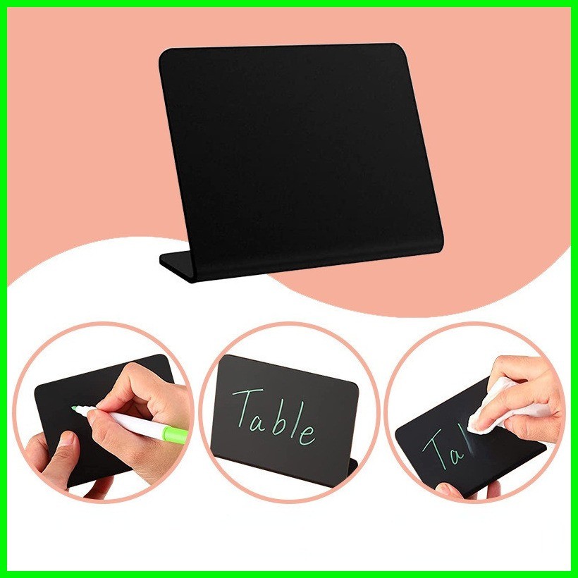 10PCS Mini Chalkboard Easel Message Board Supermarket Display Tag Price ...