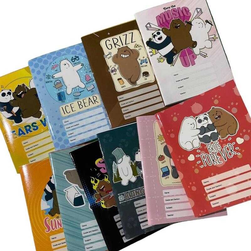 Set Of 10Pcs Writing Notebooks Character Red Blue Lines 8C 4C | Shopee ...