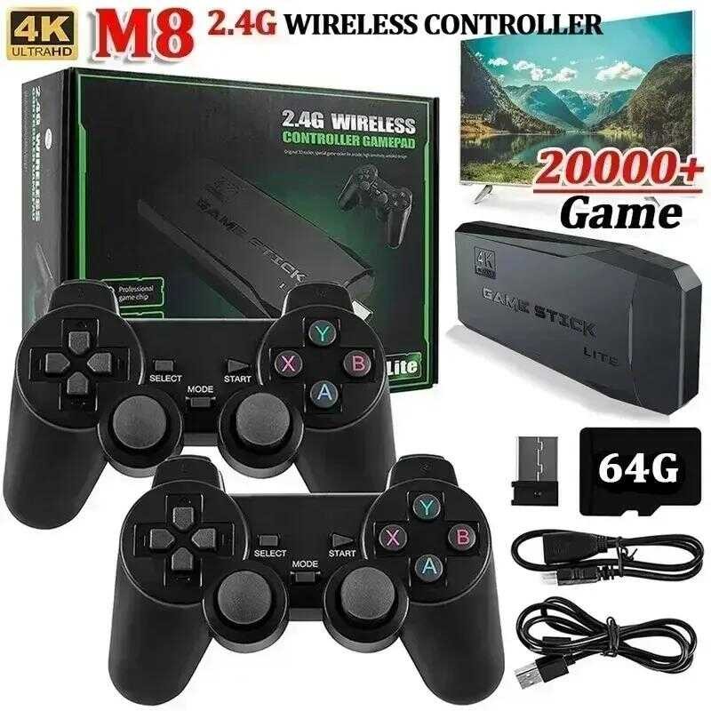 2Controllers & Stick Built-In 20000+ Gamesm8 Mini Console Set M8 Pro 4K ...