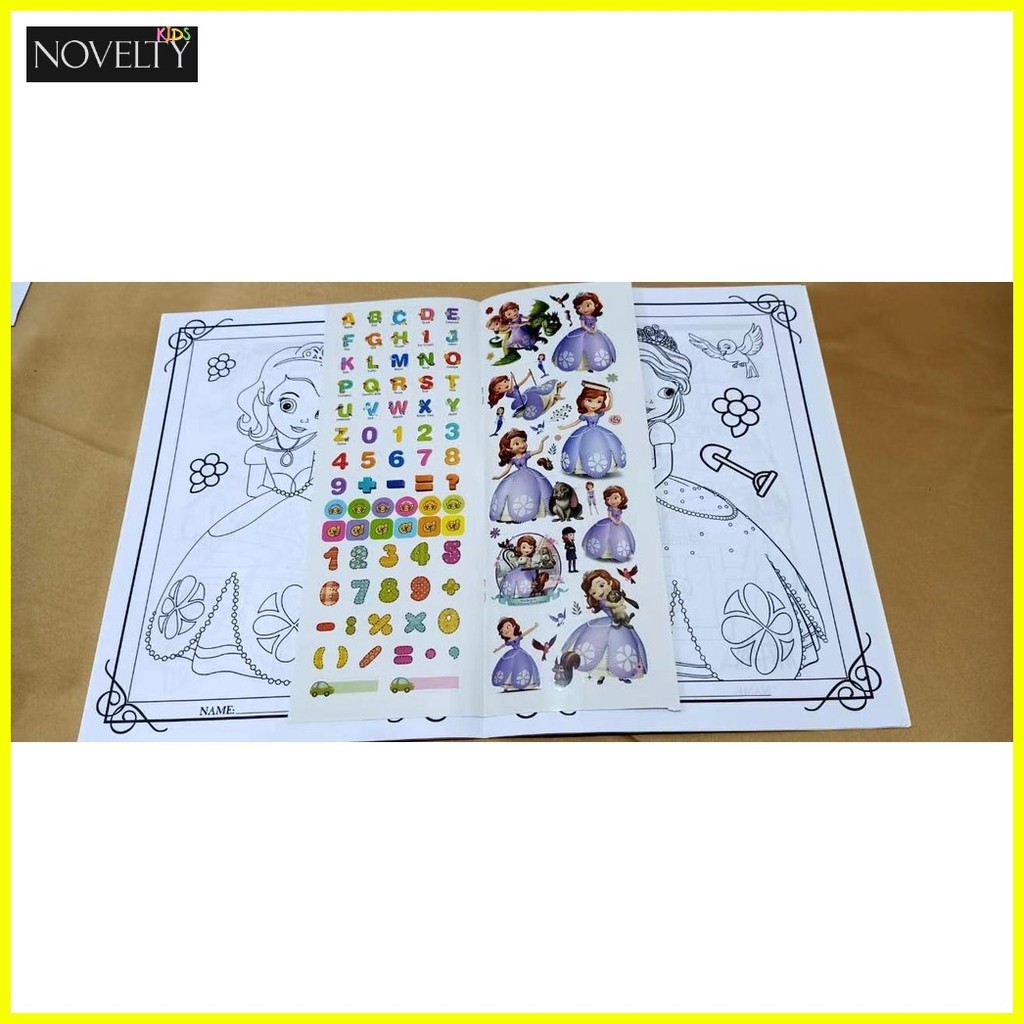 Sofia Sticker & Coloring Book A4 Children's Sticker Coloring Book ...