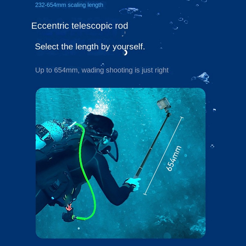 TELESIN Waterproof Divng Selfie Stick Floaty Monopod 360° Rotation Ball ...