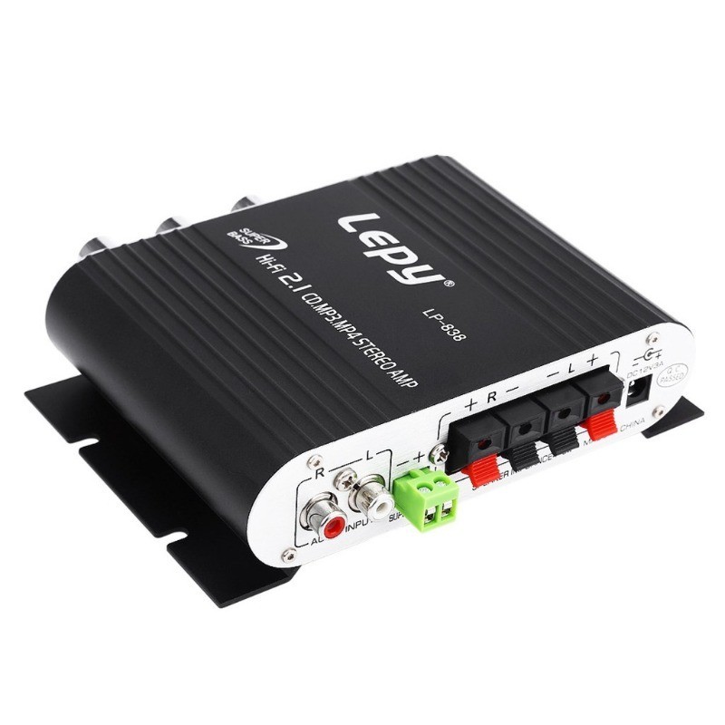 Fasizi LP-838USB Bluetooth 5.0 Amplificatore 2.1 3 canali Supporto Super Bass Riproduzione musicale senza perdita di dati USB con telecomando Amplificatore digitale con alimentazione 3A