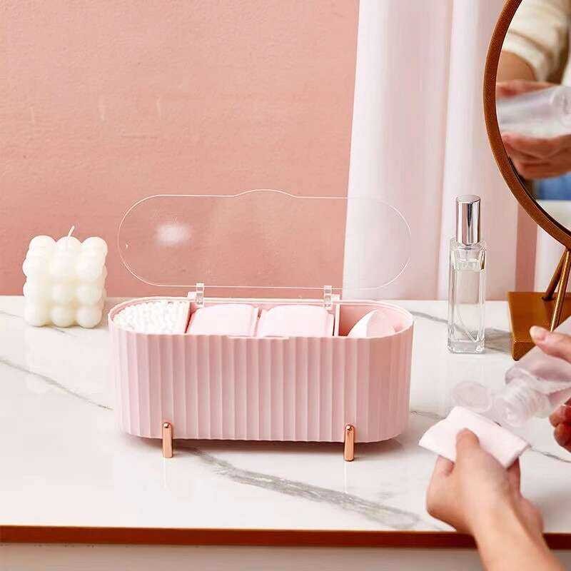 Cosmetic COD Storage Rack Desktop Makeup Brushes Transparent Pads ...
