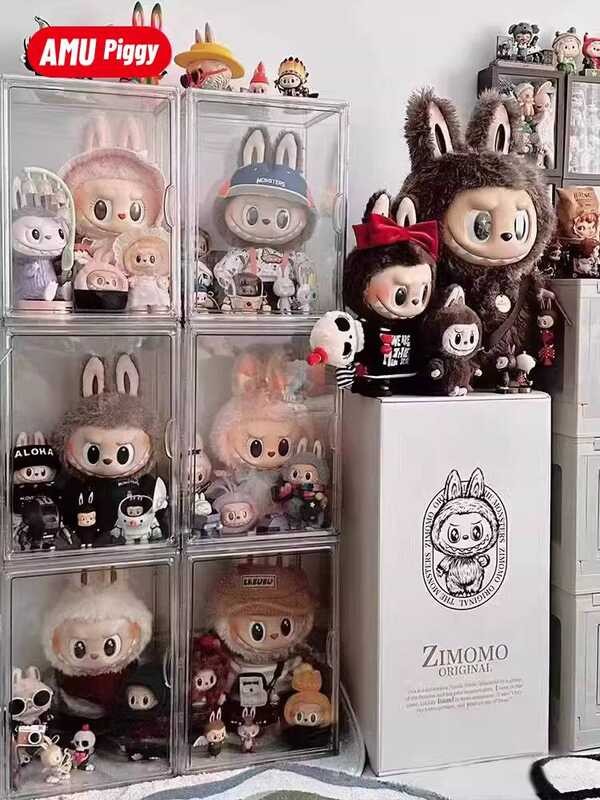 Labubu Display Box Labubu Vinyl Figure Transparent Cabinet Plush Toy ...