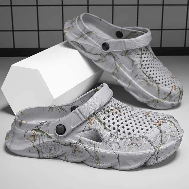 2024 New Men's Summer Cosed-Toe Cogs Outdoor Haf Sippers Beach Sandas ...
