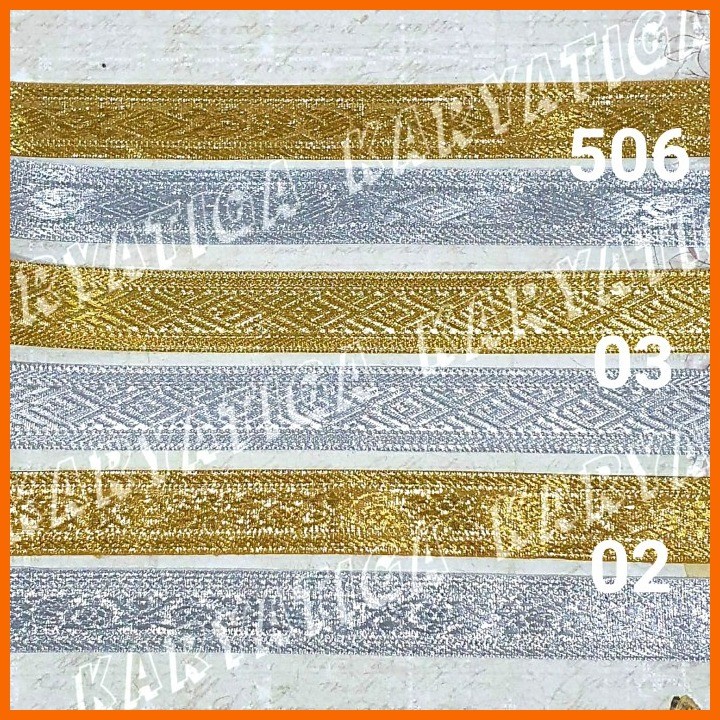 ∆ ♂ Lace/ribbon Robe 1 Inch 03 Color Gold/Silver (15 Meters) | Shopee ...