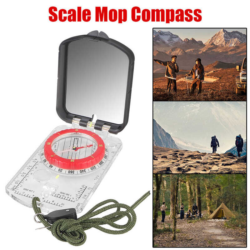 Outdoor Guiding Tool Luminous Waterproof Compass Magnifying Glass Scale ...