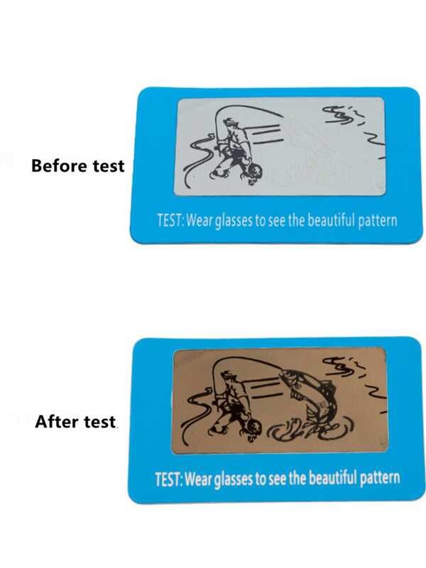 Polarization Blue Test Paper Anti-Blue Light Glasses Lens Testing Card ...