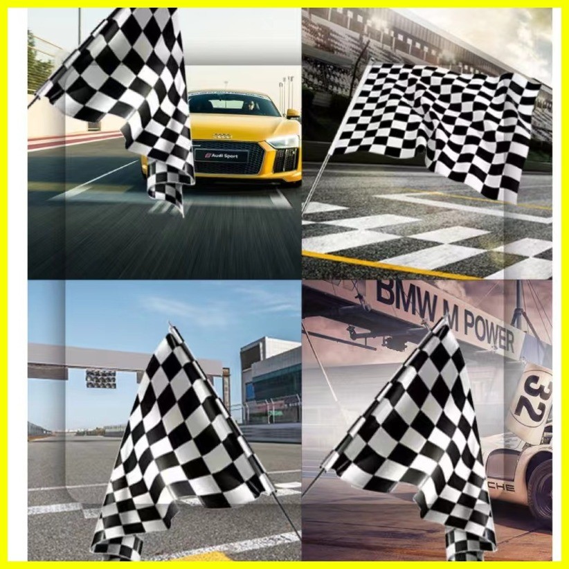 90x150cm Racing Checkered Flag Classic Black White Checkered Racing ...