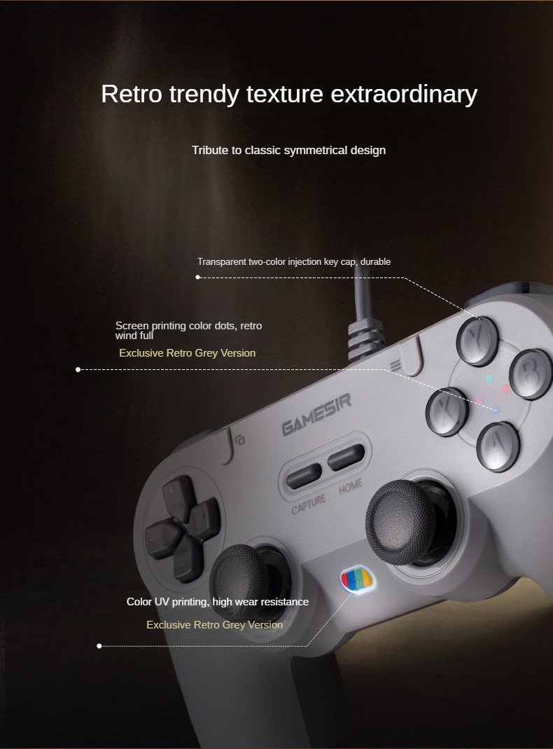 GameSir T3 Lite Wired Controlle 1000Hz Polling Rate, Hall Effect ...