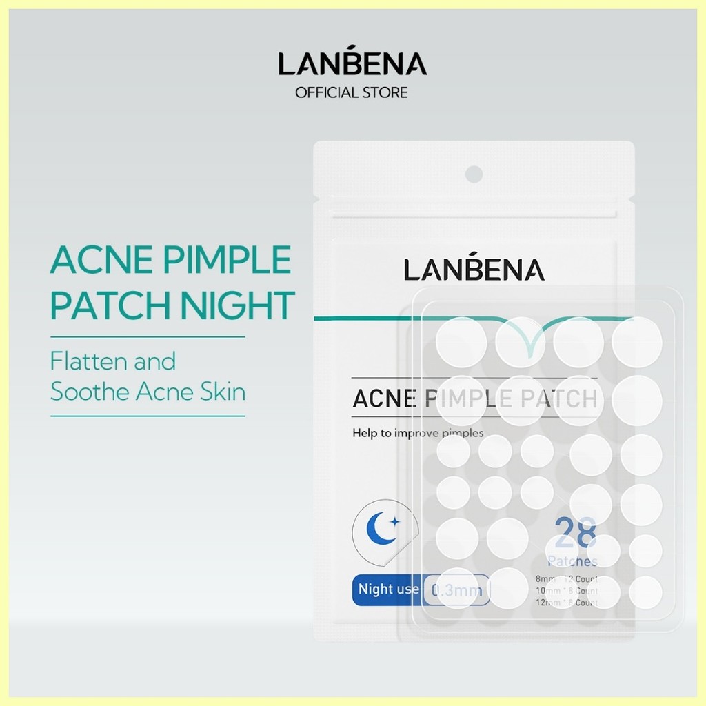LANBENA Acne Pimple Patch 28 Pcs Night Use Invisible Stickers Blemish ...
