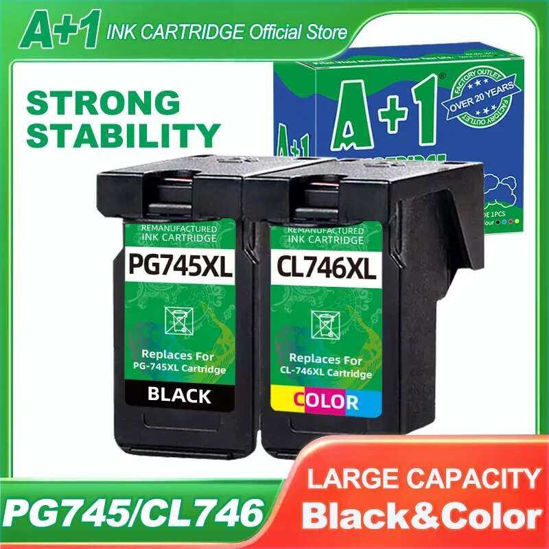 4 PG 745 Black CL 746 Color Ink Cartridge Remanufactured For Canon ...
