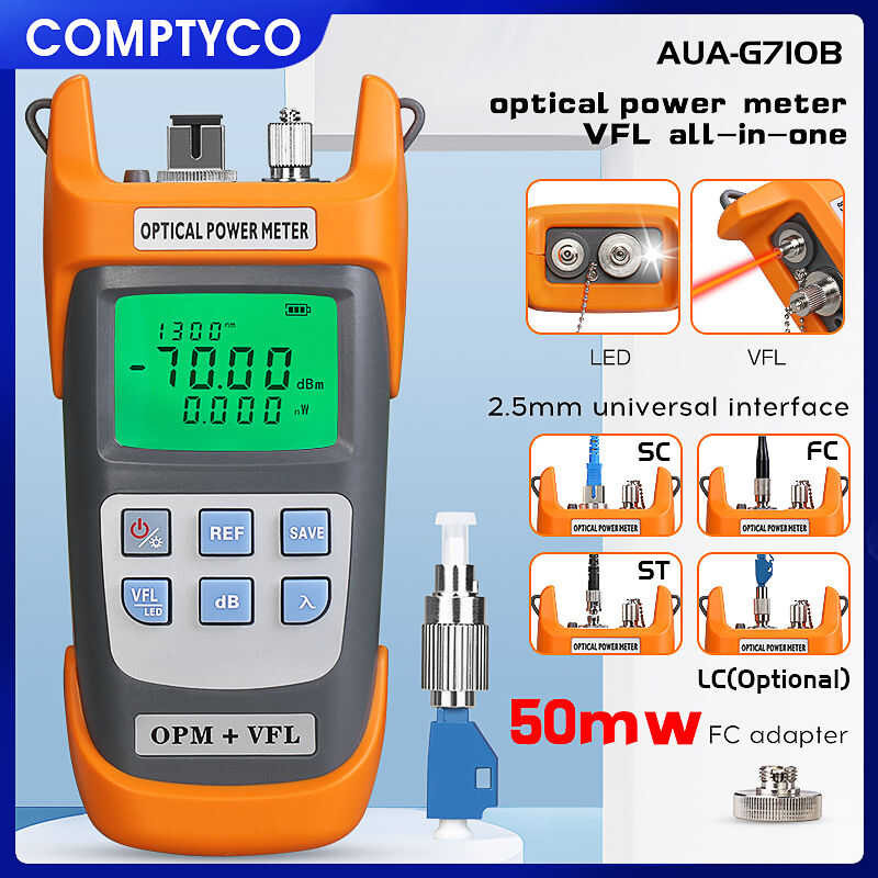 COMPTYCO COD Integrated Laser Dbmftth Fiber Optic Power Meter Cable ...