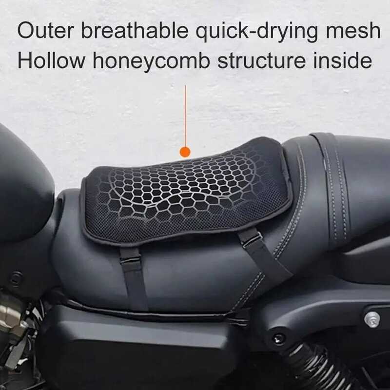 Motorcycle Seat Cushion, 3D Honeycomb Shock-Absorbing Motorbike Gel - View #3