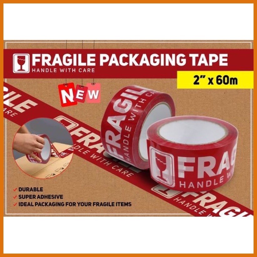 fragile tape red color 2x60m | Shopee Philippines