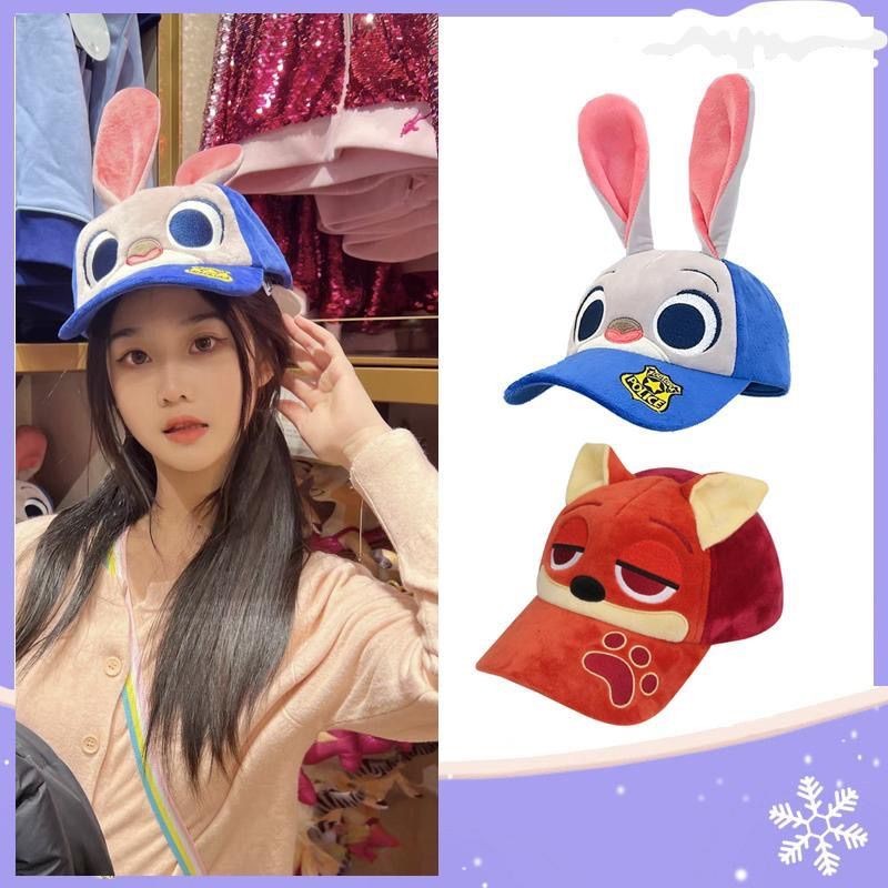 Zootopia Judy Nick Cute Cartoon Baseball Cap Peaked Cap Cartoon Rabbit ...