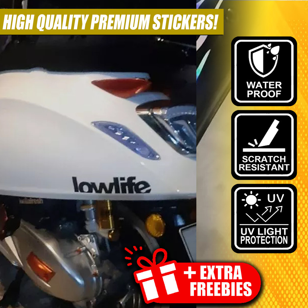Lowlife Lowered Sticker Decals for Motorcycle Waterproof Stickers ...