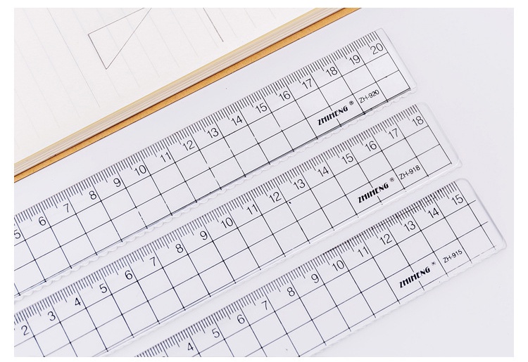 4Pcs/Bag Creative Simple Transparent Ruler Set, Creative Small Fresh ...