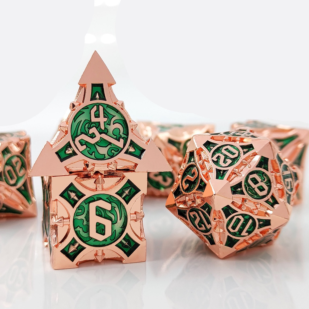 Polyhedral Dice Set Metal Dice DND for RPG D&D Explorers Board Game ...