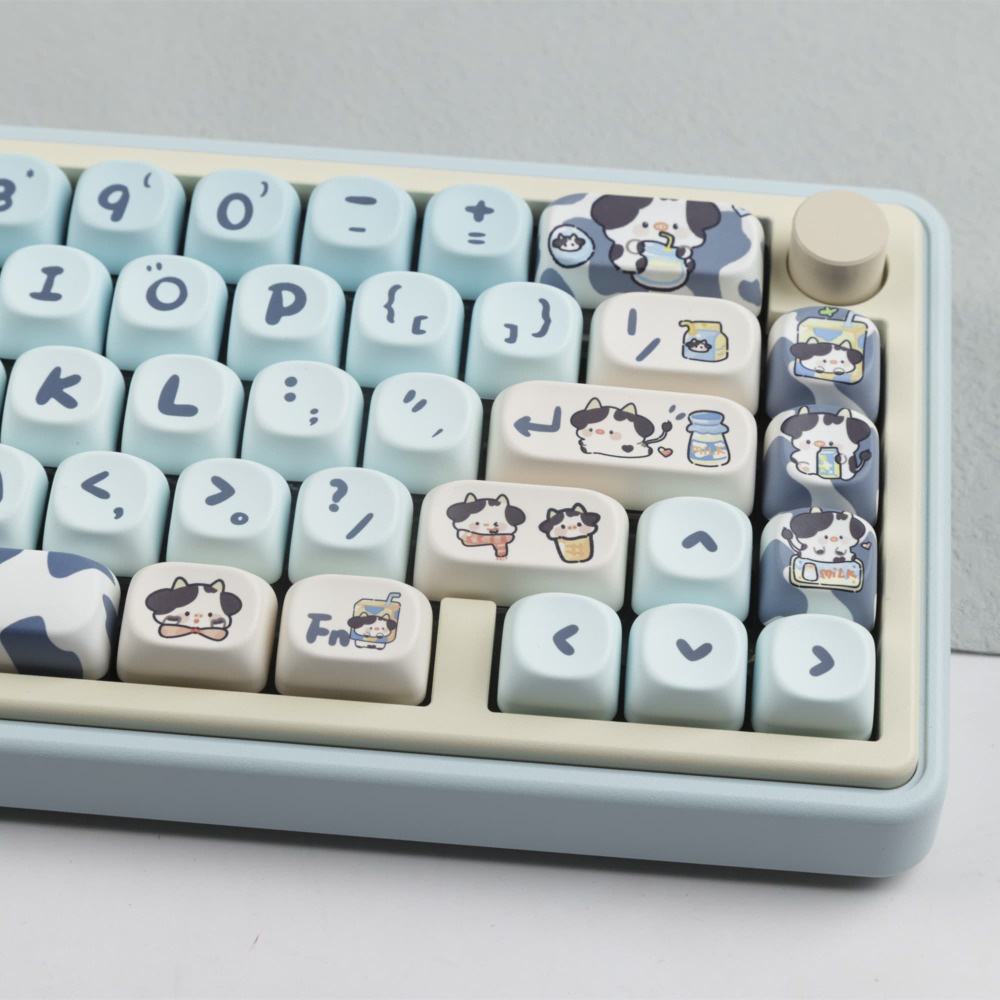 Panda Keycaps MOA Profile Cute Cartoon PBT Dye Sub Mechanical Keyboard ...