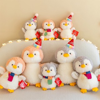 Penguin Plushie With Hat Cartoon Penguin Toy Fluffy Penguin Doll For 