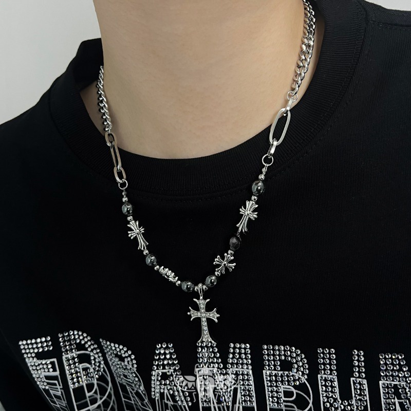 Chrome Hearts Cross titanium steel necklace male Hip Hop Shopee Philippines