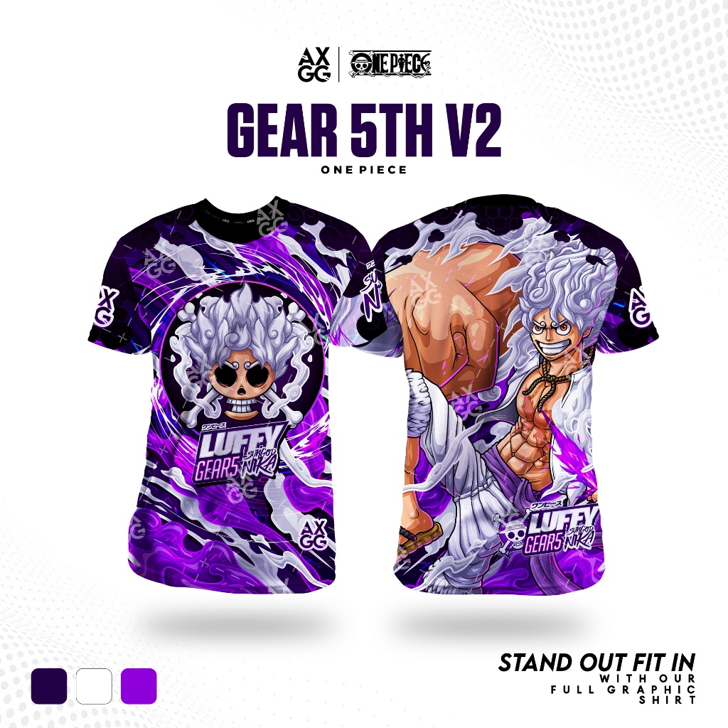 AXGG ' One Piece - Gear 5 version 2 ' Anime T-Shirt / Longsleeve ...
