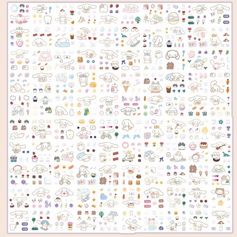 100Pcs/Box Waterproof Cute Sticker Cartoon Journal Stickers PET ...