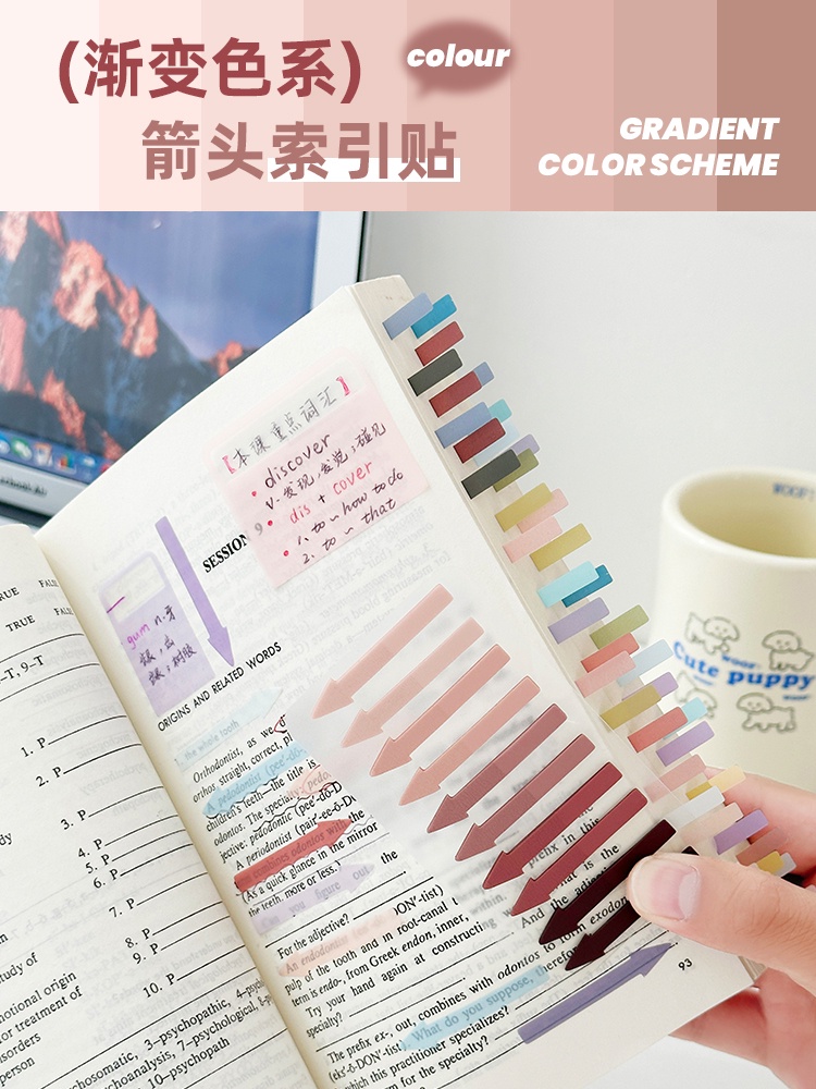 ENWEI 200 Pcs [Indicating Arrow Series] Simplicity Journal Sticky Notes ...