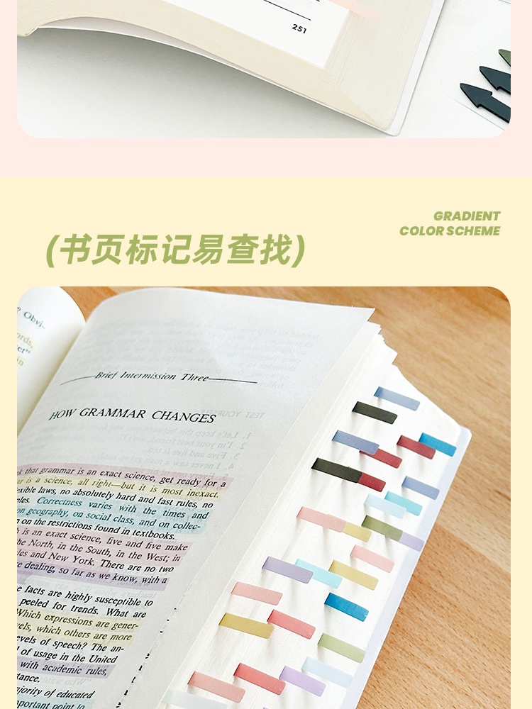 ENWEI 200 Pcs [Indicating Arrow Series] Simplicity Journal Sticky Notes ...