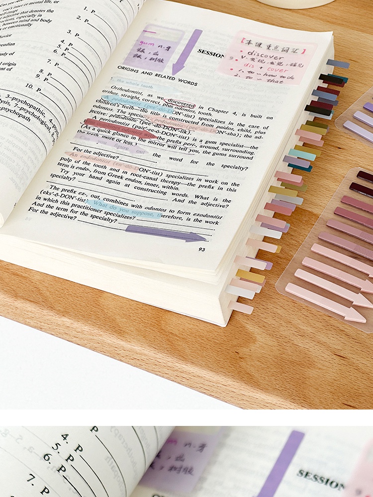 ENWEI 200 Pcs [Indicating Arrow Series] Simplicity Journal Sticky Notes ...