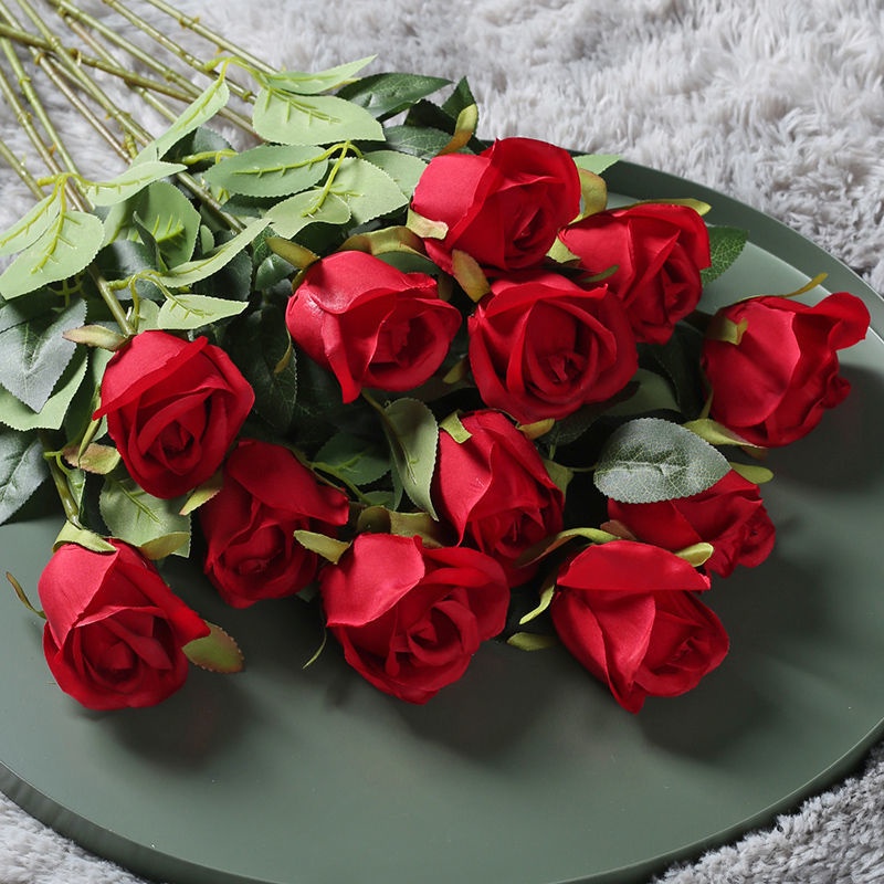 10pcs/lots Rose Artificial Flowers Home and Living Room Decoration ...