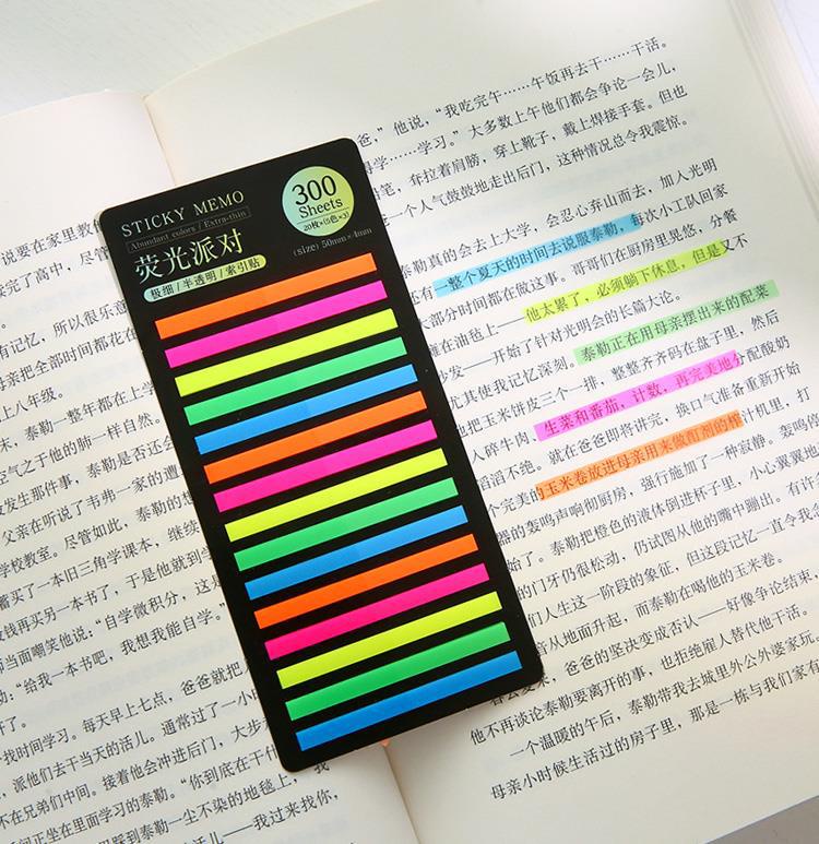 ENWEI 300 Pcs [Slender Strip Series] Simplicity Journal Sticky Notes ...