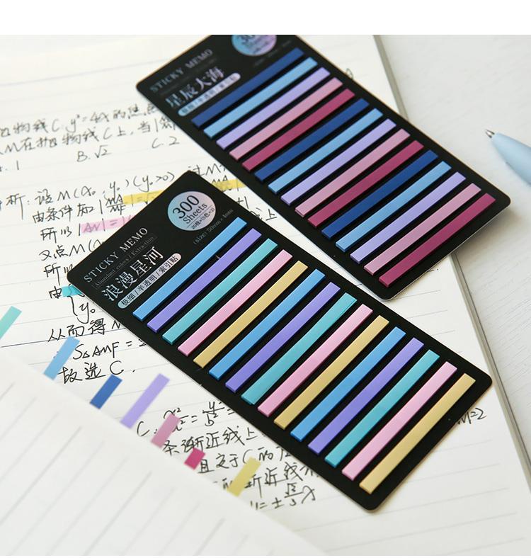 ENWEI 300 Pcs [Slender Strip Series] Simplicity Journal Sticky Notes ...