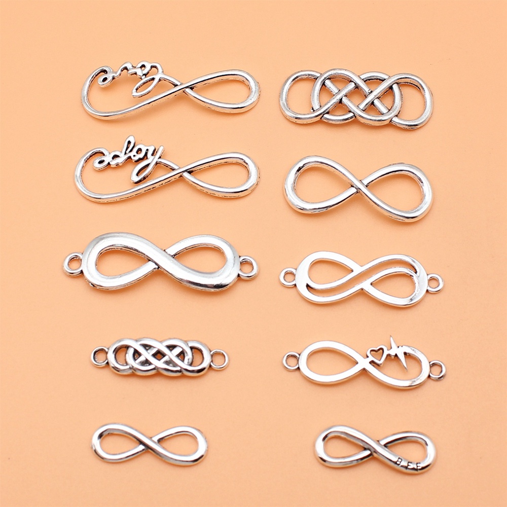 10pcs/set Infinity Symbol Charms For Jewelry Making Pendant Diy Crafts ...