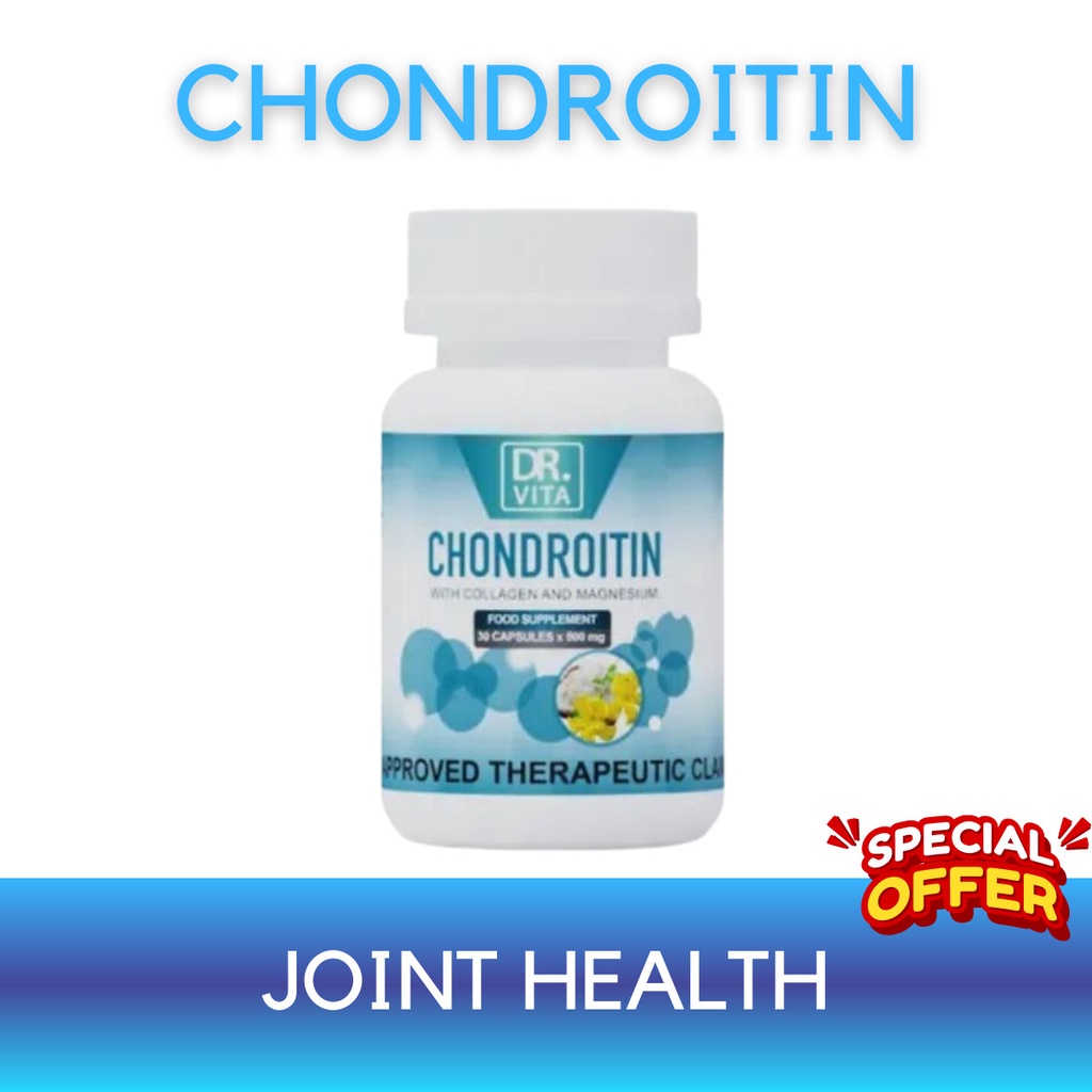 Dr. Vita Chondroitin na may Collagen Magnesium 500mg 30 capsules para