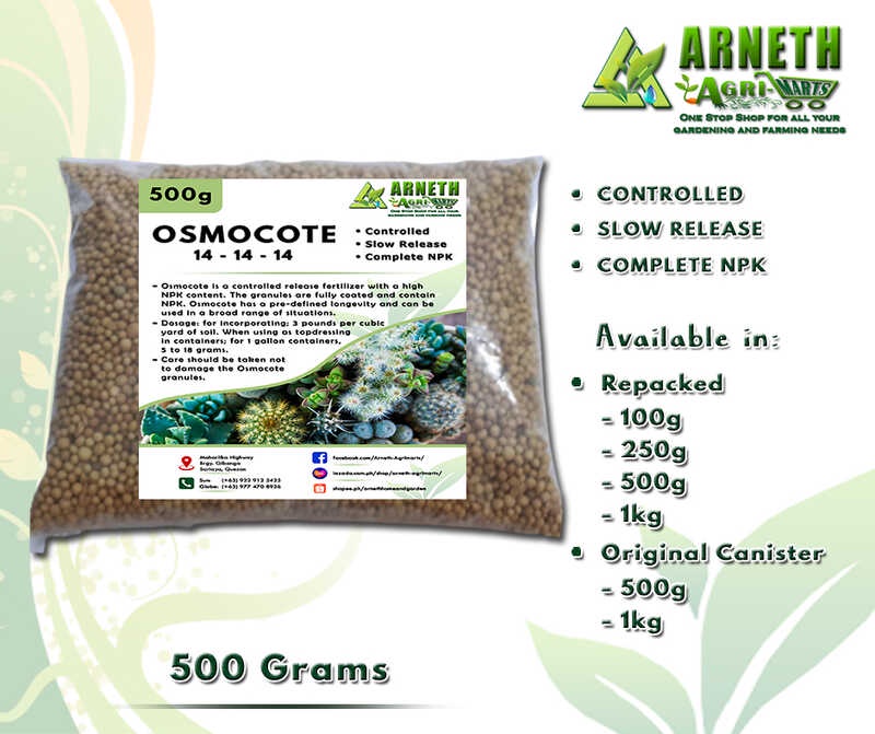 OSMOCOTE FERTILIZER 14-14-14 / SLOW AND CONTROLLED RELEASE TYPE SMART ...