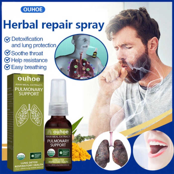 Lung Detox Cleaning Herbal Repair Spray 30ml Relieves Cough phlegm Dry ...