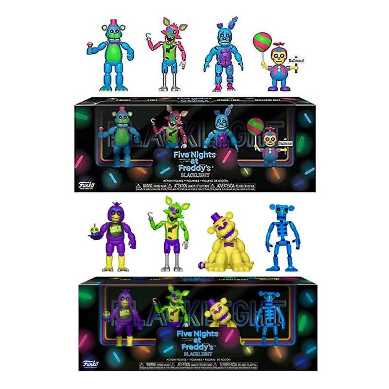 4Pc FNAF Figures Blacklight Balloon Boy Nightmare Fredbear Action ...